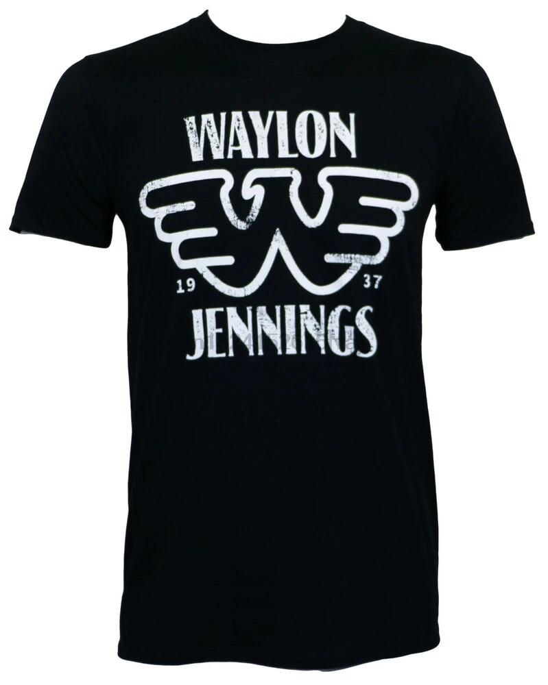Аутентичный WAYLON JENNINGS Est. 1937 Slim Fit Футболка размеры S M L XL 2XL Новый | Мужская одежда