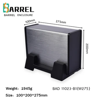 

275*100*200mm aluminium electronic project case instrument PCB board power amplifier distribution outlet PCB board enclosure