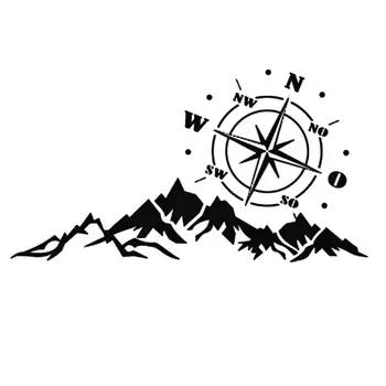 

DAWASARU Auto Tree Mountain SUV Off-road RV Camper Car-Styling Vehicle Reflective Decals Sticker Decor Car Accessories 20CM*10CM