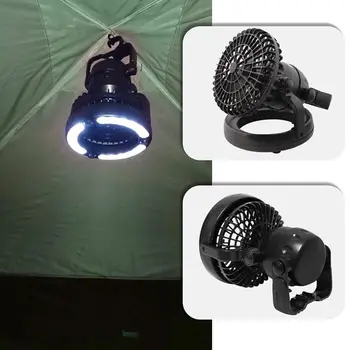 

2Mode 2Mode Portable Tent Light Fan LED Lamp Camping Lantern Hanging Flashlight Battery Operated Night Illumination For Outdoor