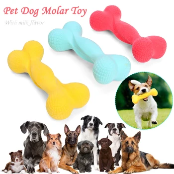 

Dog Chew Bite Toys Foam Pet Set Interactive Pet Playing Funny Candy Color Bone Shaped TPR Molar Puppy Molar Funny Toys