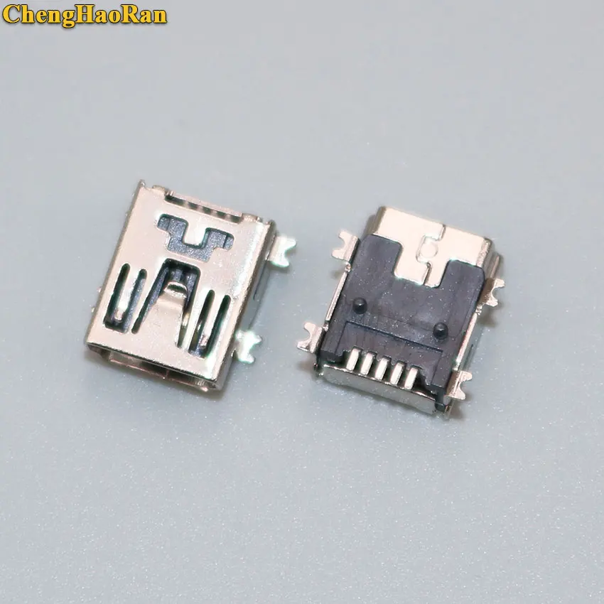 ChengHaoRan 1000 шт Т-образная 5-контактный штекер Mini-USB гнездо розетка разъем Порты и разъёмы SMT для медиа-плееров компоненты разъема для