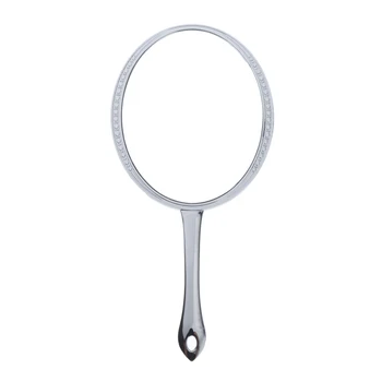 

7'' Handheld Makeup HD Mirror Metal Frame Travel Hand Beauty Vanity Mirror