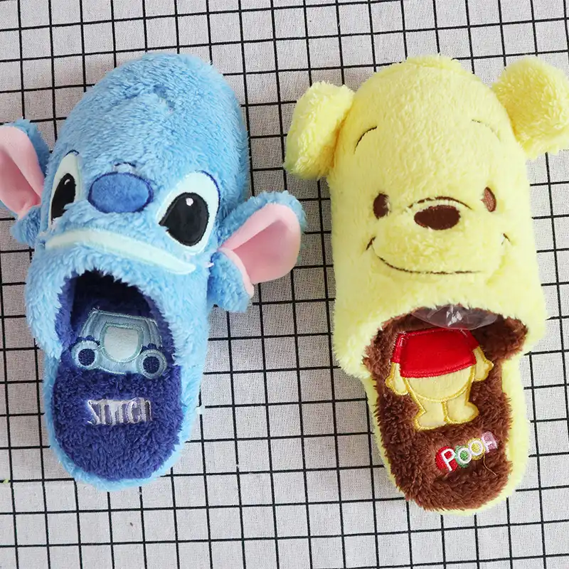 Aeruiy Soft Plush Cartoon Anime Characters Stitch Donald Duck Series Home Floor Indoor Slippers Cute Birthday Gift For Family Slippers Aliexpress