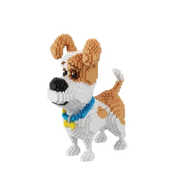 

Balody Mini Cute Corgi Dog Building Blocks Bricks Toy Animal Mario fox Model Brinquedos Husky Toys for Children Lovely Gifts