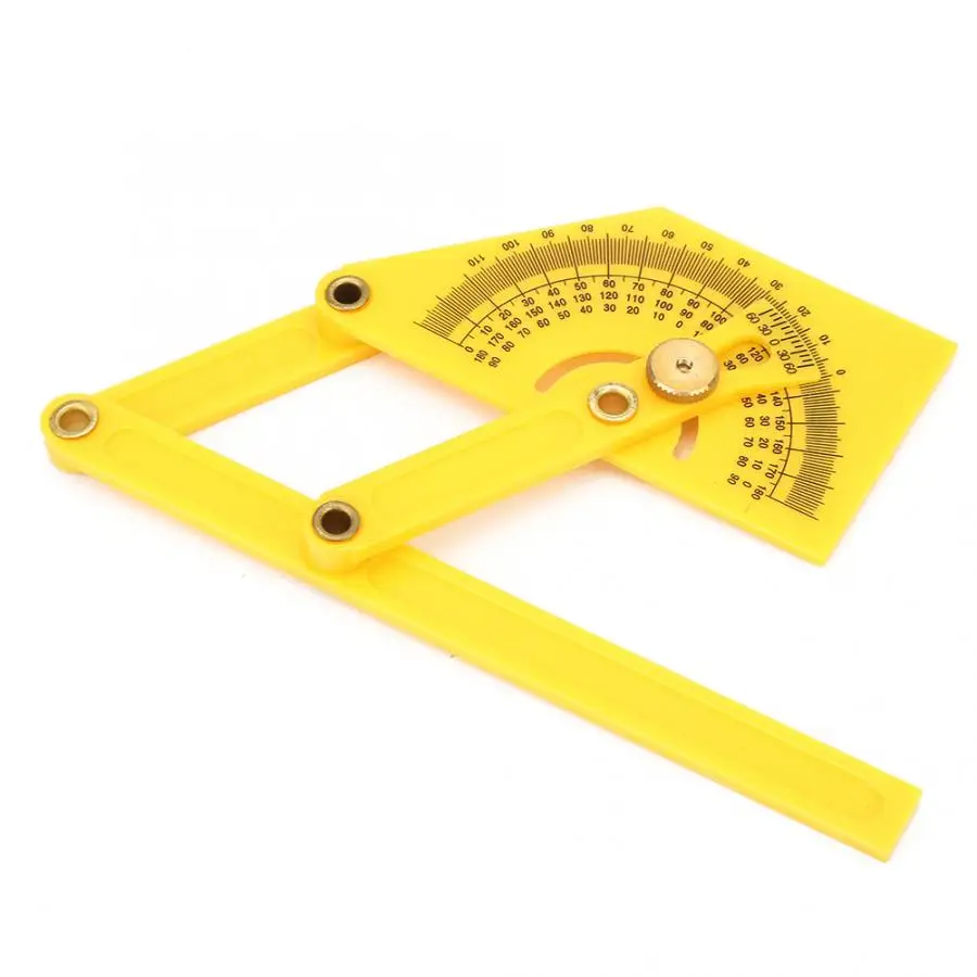 Belissy Pointer Protractor Plastic 180 Degree Pointer Protractor Angle Ruler Woodworking Measuring Carpenter Tool 