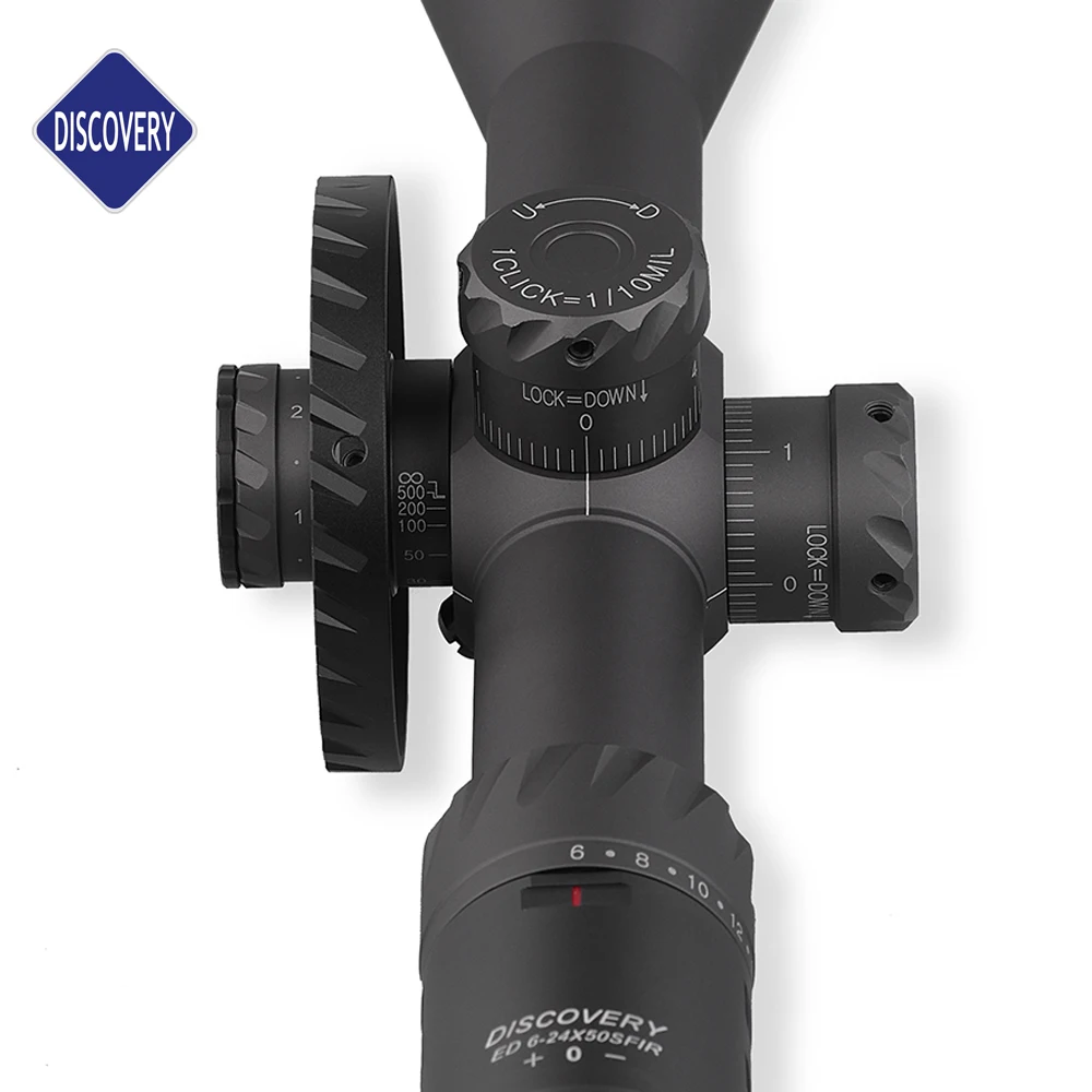 Оптический прицел Discovery ED 6 24x50SFIR FFP компактный с первым фокусным расстоянием для