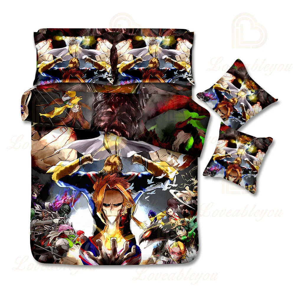 

My Hero Academia Fashion 4pcs Bedding Set Anime Pattern Simplicity Bed Sheet Quilt Cover Pillowcase Pillow Cover Bed Sheet
