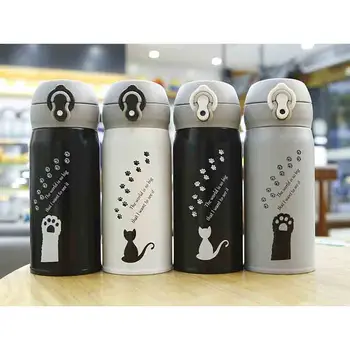 

New cartoon stainless steel vacuum flask mug coffee tea milk travel mug thermos gift mug