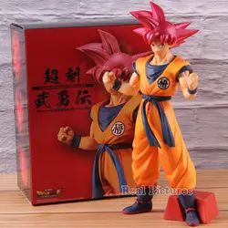 Choukokubuyuuden Dragon Ball Супер Saiyan God Goku Son Gokou красные волосы ПВХ фигурки героев «Жемчуг дракона Z» Коллекционная модель игрушки подарок