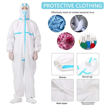 

Disposable Isolation Clothing Gown Isolation Protective Clothing Suit Dust-proof Antistatic Professional Equipment 2020 New