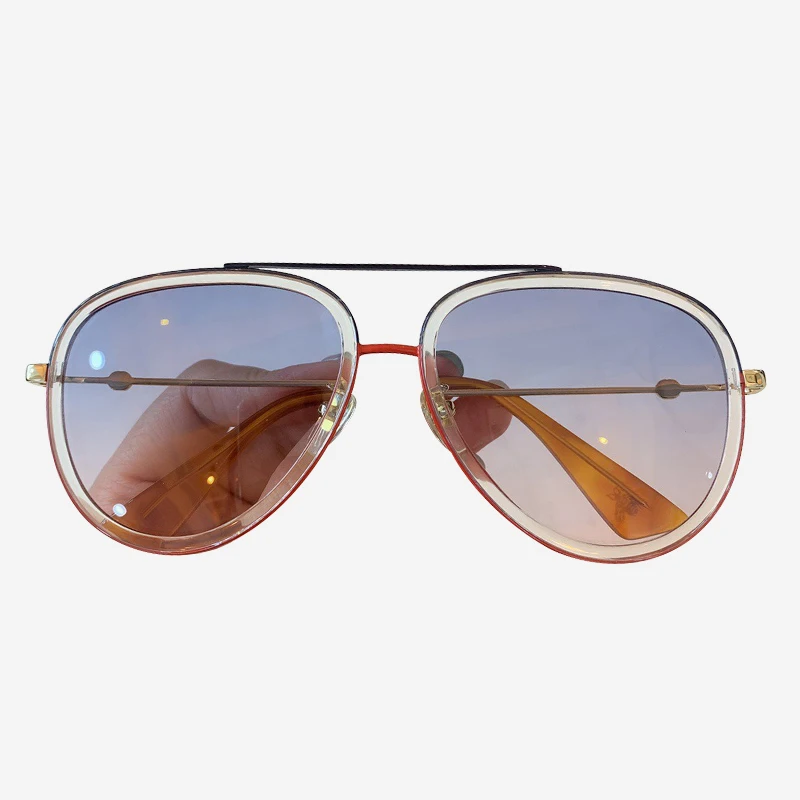 No.2 Sunglasses Винтажные градиентные солнцезащитные очки для женщин gafas de sol hombre высококачественный Ацетат Оправа Пилот солнцезащитные очки для женщин - Цвет линз: No.2 Sunglasses