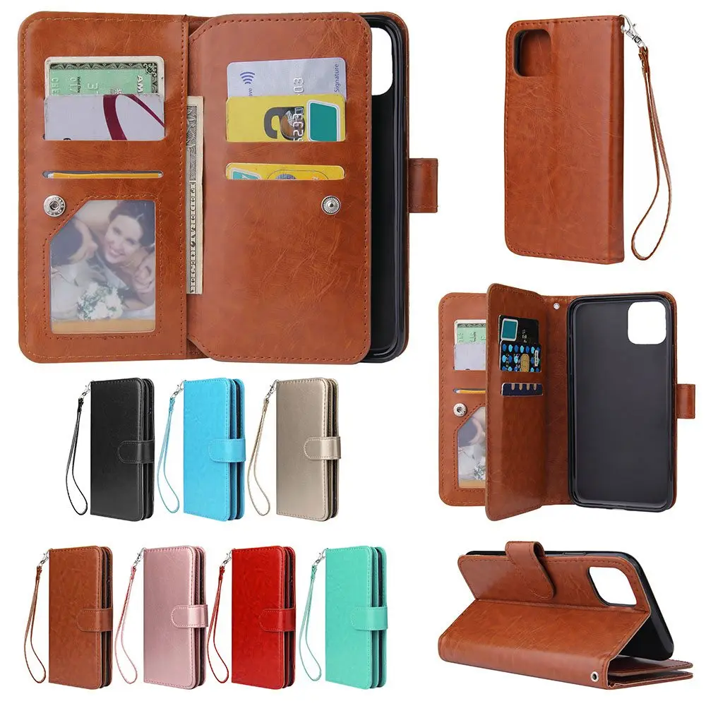 

Luxury Flip Leather Wallet Cases For iPhone 11 11 Pro 11 Pro Max Card Slots Phone Case For iPhone XS MAX XR X 10 8 7 6 6S Plus