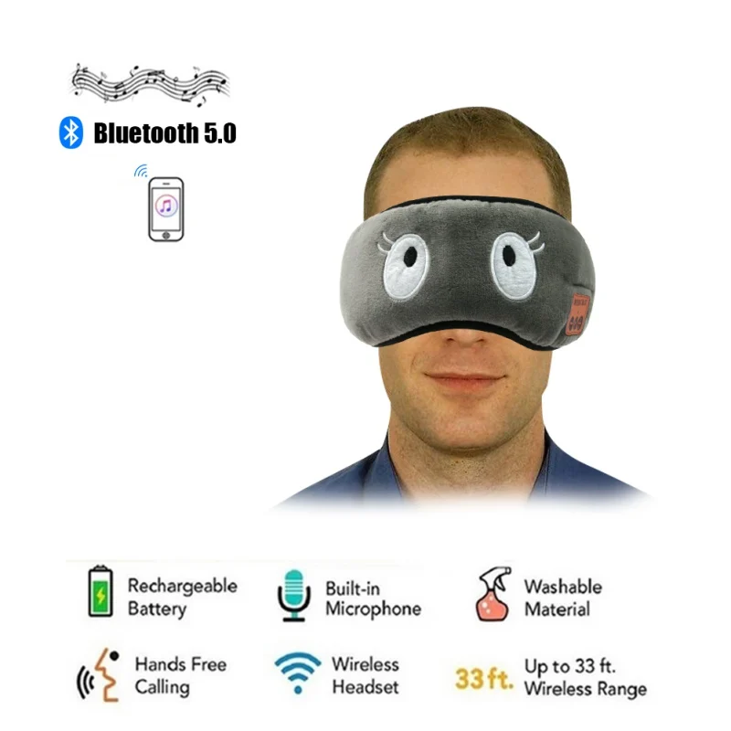 Для мужчин Bluetooth маска для сна беспроводные наушники карта памяти