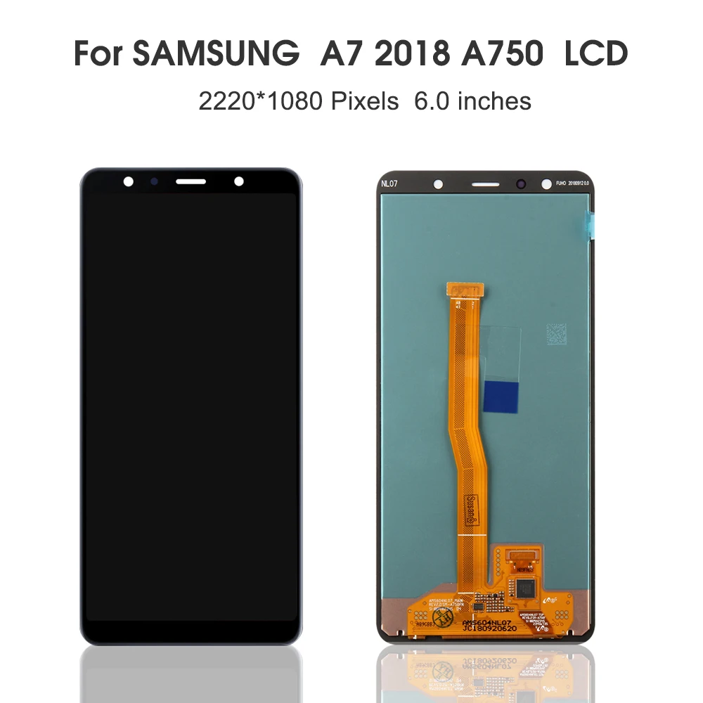 Супер AMOLED lcd для samsung Galaxy A7 A750 lcd SM-A750F A750F дисплей с сенсорным экраном в сборе Запасная часть