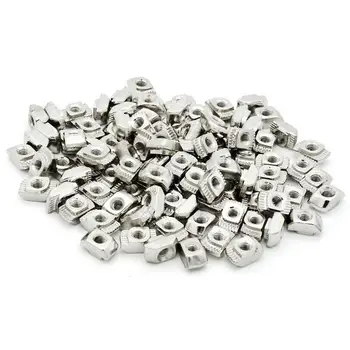 

ELEG-100pcs M5x10x6 For 20/30 Series Slot T-nut Sliding T Hammer Drop In Nut
