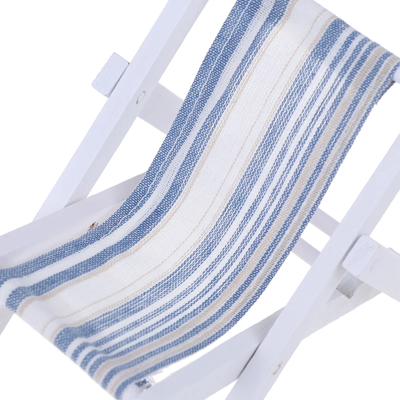 Мини стул для пляжного отдыха кукольный домик миниатюрные стулья садовая декоративная мебель складной полосатые носки Diy Декор для кукольного дома