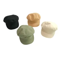 Береты весна-лето стиль Кепка тонкий сплошной цвет хлопок лен берет женский Британский стиль ретро художника Повседневный Универсальный