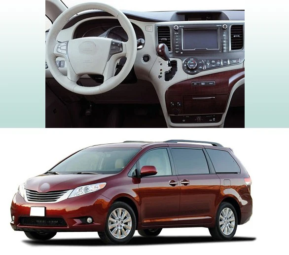 Автомобильная фасциас Аудио Панель рамка тире комплект для Sienna 2010 2011 2012 2013