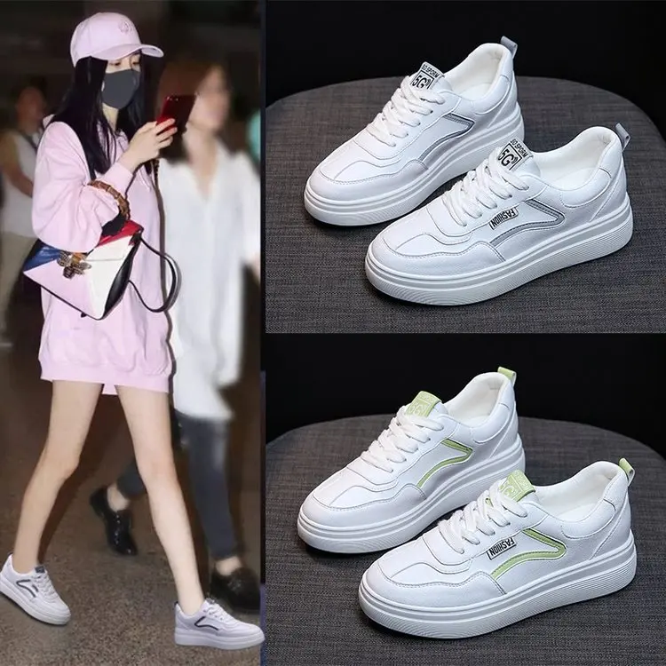 

2019 Winter New Style Women's Cotton-padded Shoes WOMEN'S Shoes Shoes Platform Lace-up Semi-high Heeled Deep Mouth Rubber round-