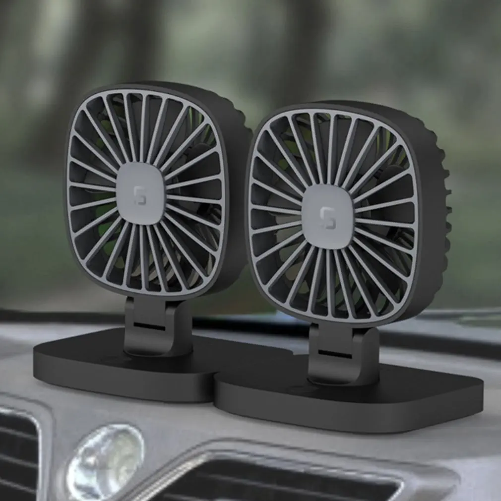 

double head fan Guide cars fan USB small cooler 12V car 24v large truck van car
