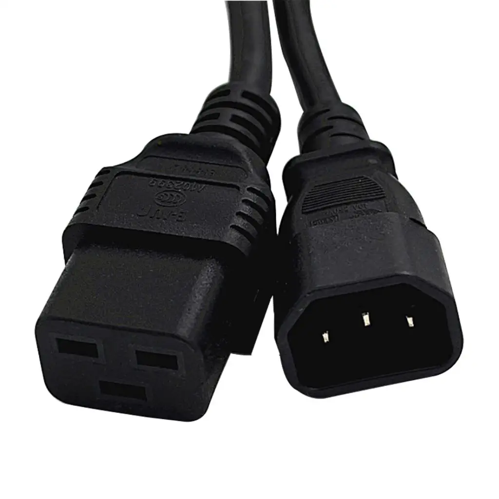 IEC320 C14 Plug To C19 10A To 16A UPS DATA AC Power Adapter Cable
