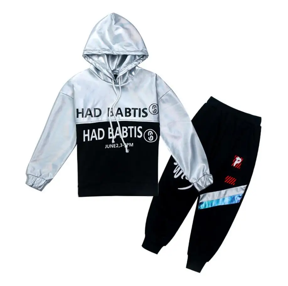 Beste 2 Stuks Herfst Kleding Set Voor Jongens Kinderen Lente Pakken Kinderen Kwasten Afdrukken Sweatshirts + Haren Broek Voor 4 6 8 10 12 14 Jaar