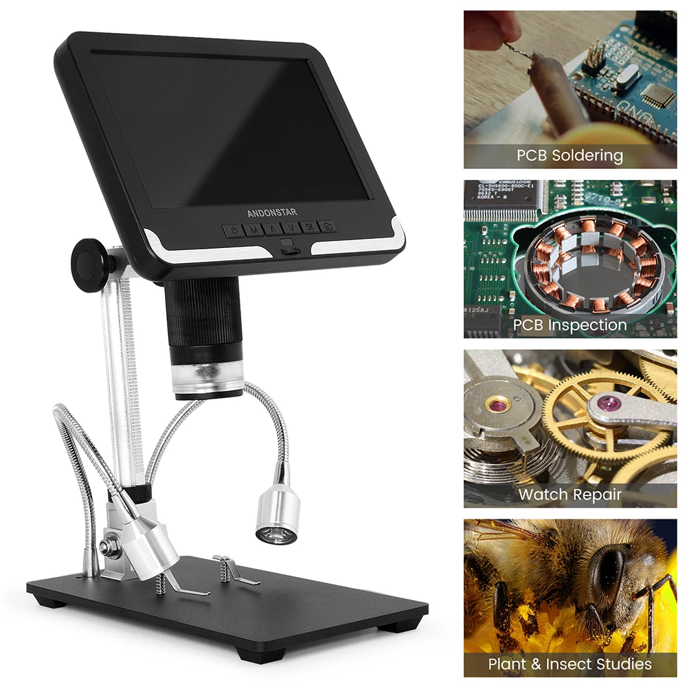 Andonstar Hot Digital Microscope For Soldering AD206 1080P Phone Watch Repairing SMD/SMT Black &amp White | Инструменты