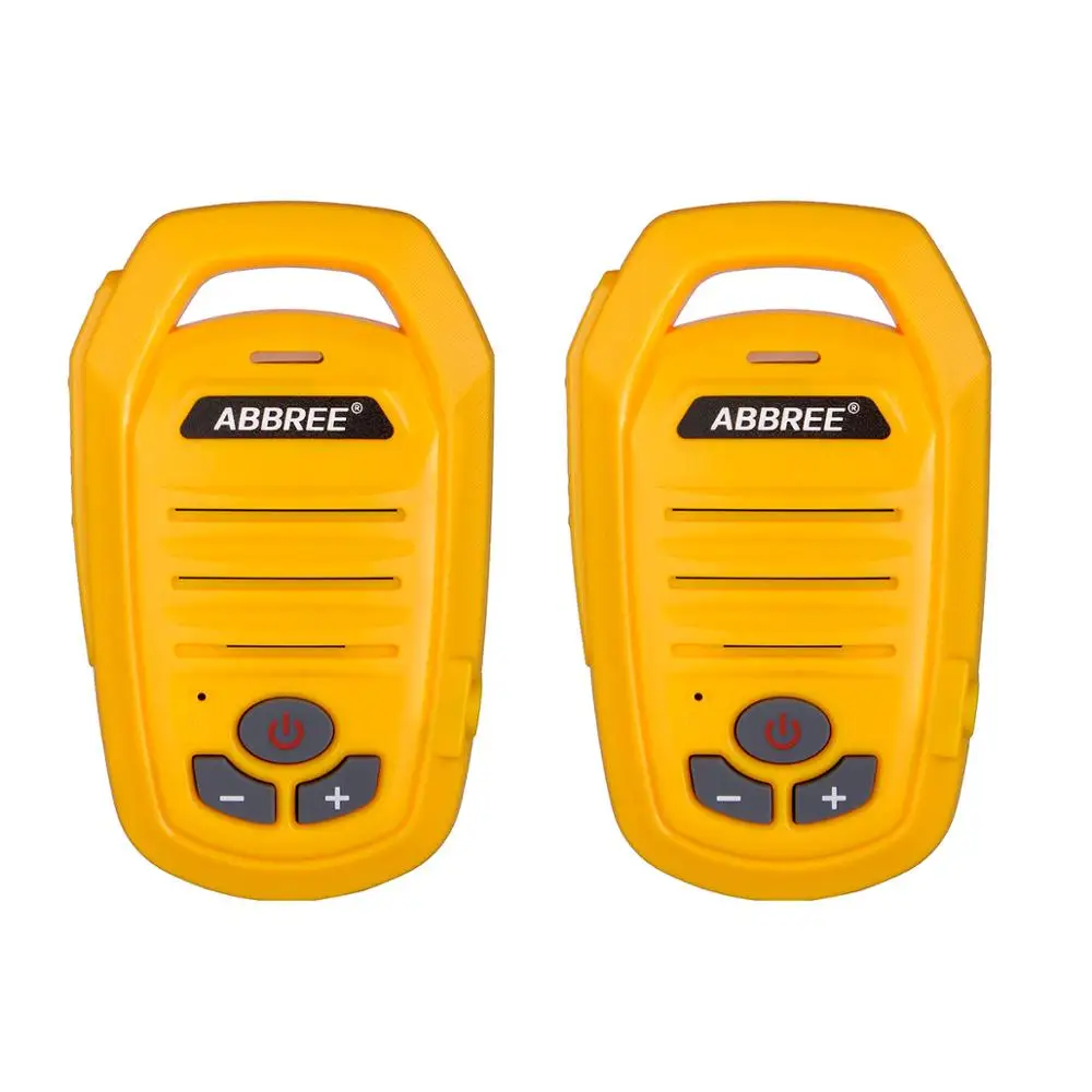 Abbree-walkie-talkie pequeño AR-639, 0,5 W, 22 canales de bloqueo, cifrado Vox, Mini Radio bidireccional, recargable por USB, FRS, licencia gratuita, 2 uds.