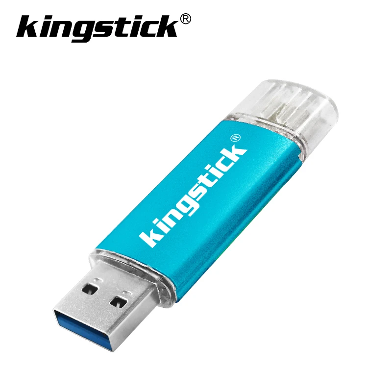Новейшие USB 3,0 OTG металлические флешки, usb флеш-карта накопитель 32 Гб 64 Гб 128 ГБ Кле usb 16 Гб memoria USB флеш-накопитель usb3.0 высокоскоростной - Цвет: sky blue