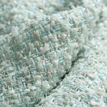 

148CM Wide 560G/M Weight Green Knitted Tweed Nylon Viscose Polyester Fabric for Autumn and Spring Dress Coat Jacket DE1330