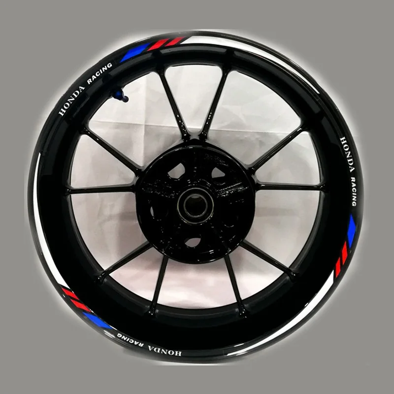 Для honda cbr10001000rr 600600r 300R CBR650F мотоциклетные наклейки на колеса Водонепроницаемый Светоотражающие накладки для обода спереди и сзади на заказ внутренний обод