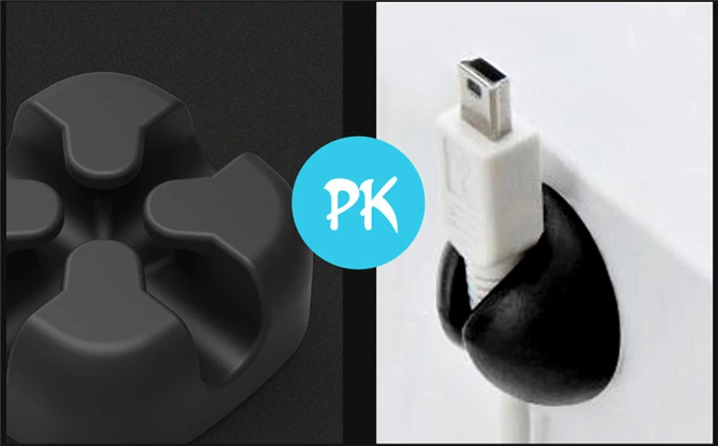 Wire Desktop Organizer Winder Management Headphone Cord Holder for iPhone 5Pcs  Dressing table essentials Kitchen essentials