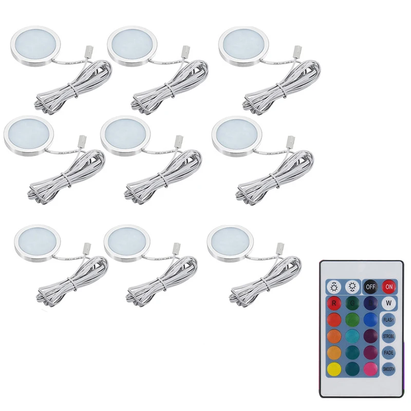 

Remote control RGB Decoration Dome lamp LED Spot Cabin Ceiling light 9pc Kit for Camper Van Caravan Motorhome