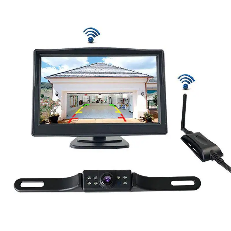 Car Rear View Camera 170 Degree IR HD Night Vision Image 5'' TFT LCD Display For Bus Monitor Reversing | Автомобили и