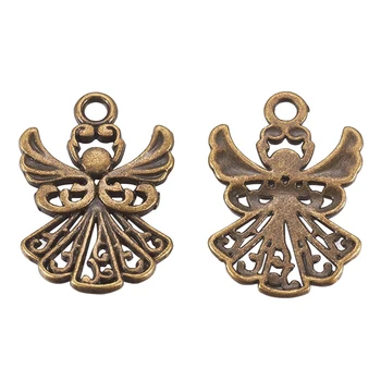 

Bracelet Craft Accessories Ornaments Keychain Metal Charms Decorative Gift Jewelry Making Alloy Vintage Angel Pendant DIY