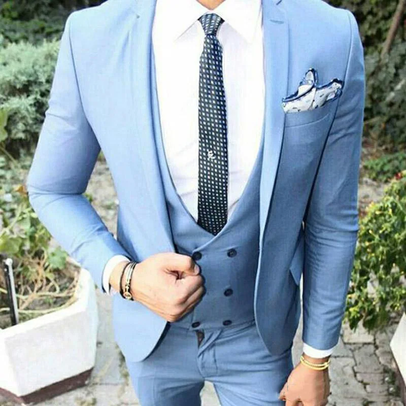 

2020 Fashion Men Casual Party Prom Suits Slim Fit Custom Suits Men 3 Pieces Formal Wedding Tuxedo Suits Blazer Vest Pants