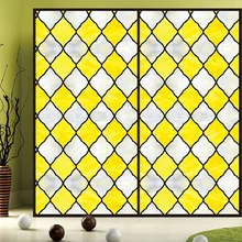 Пользовательский размер Горячая стеклянная пленка статическая цепляться ванная комната окно кухонные украшения для шкафа пятнистый церковный витраж 50 см x 100 см