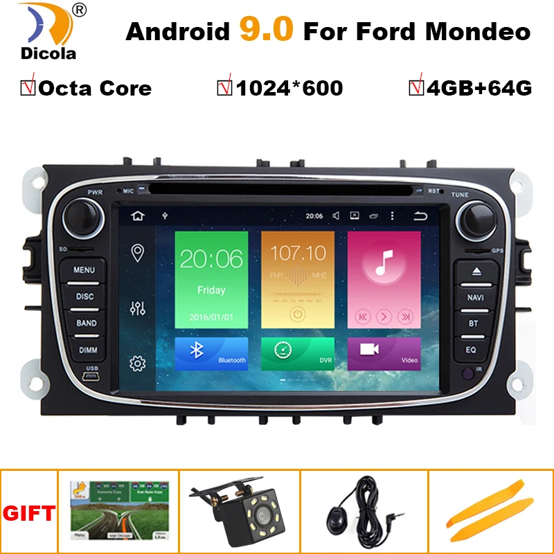 Ips Восьмиядерный android 9 автомобильный dvd для Ford focus Mondeo S-max smax Kuga c-max gps умное радио видео WIFI мультимедийный проигрыватель