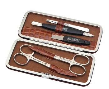 

Silver Star manicure set, brown leather, 5 items new!!!