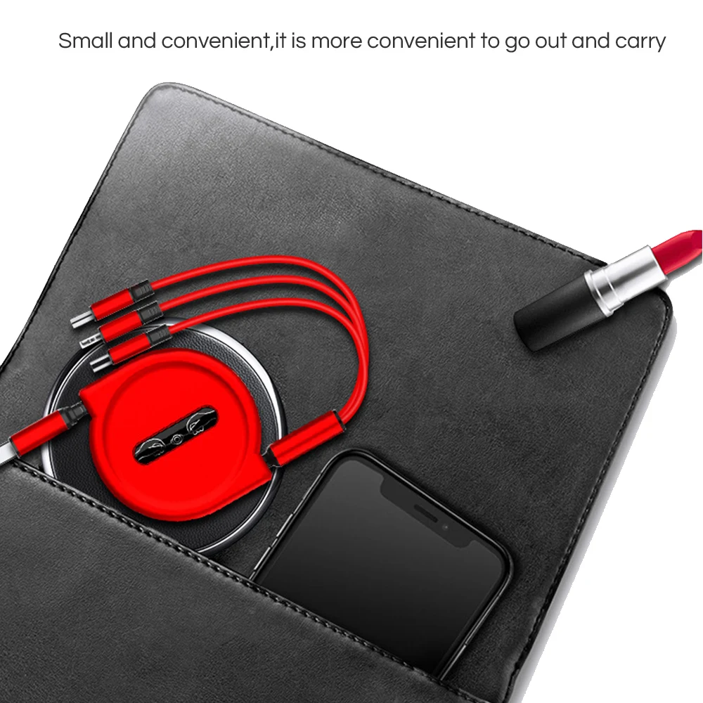 Rovtop 3 в 1 usb type C Micro USB кабель type-c для iPhone кабель зарядного устройства 120 см 3A кабель быстрой зарядки USB C