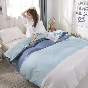 

Classic Stripe Desgin Blue Printed Simple Duvet Cover Quilt Covers Bedding Sets Single Queen Double Size Bed Linens Home Textile