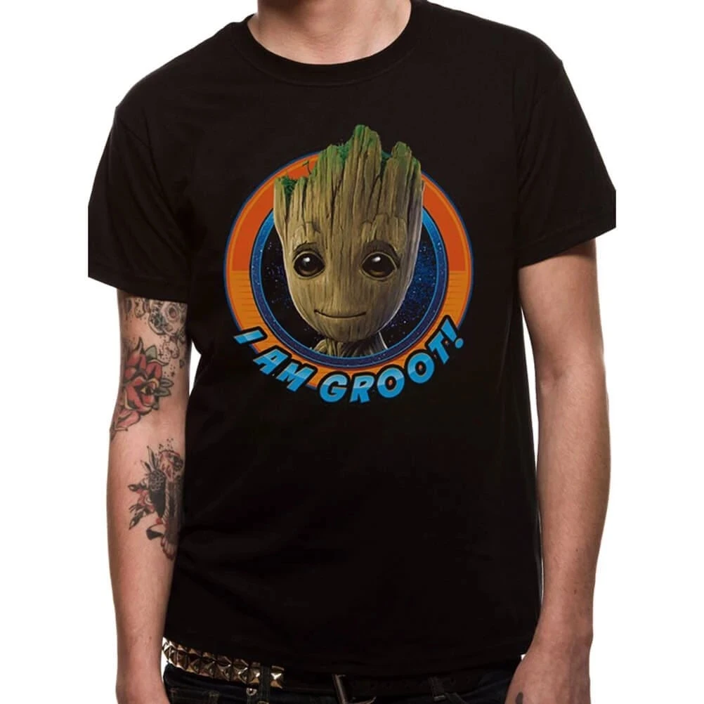 Мужская футболка Marvel Guardians of the Galaxy Vol 2. Baby Groot T-Shirt.webp в классическом стиле