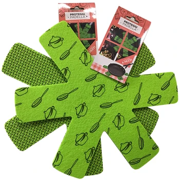 

12pcs/set Cookware Home Kitchen Pot Holder Reusable Anti Scratch Pan Protector Heatproof Skidproof For Stacking Non Woven Fabric