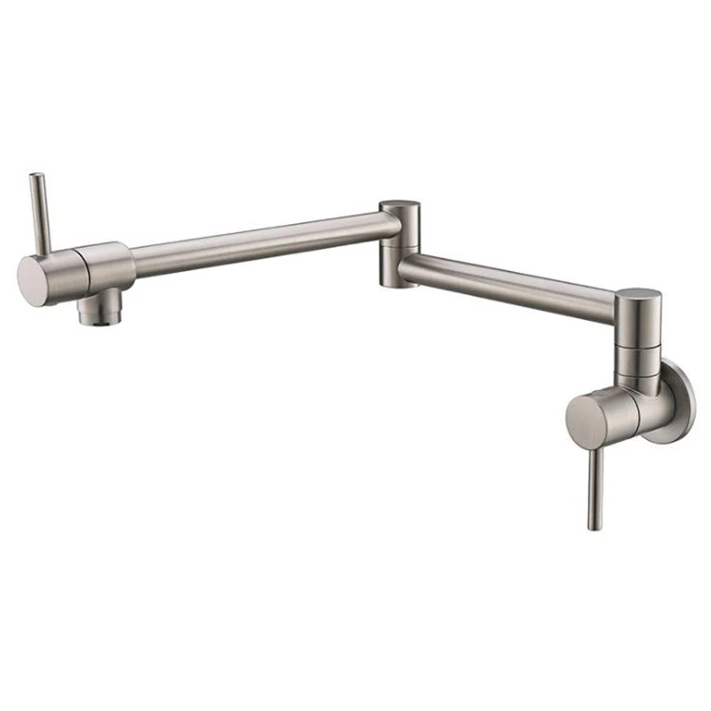 

Kitchen Sink Faucet Into The Wall Single Cold Water Faucet Sink Sink Vegetable Basin Faucet Folding Two-Handle Switch Faucet