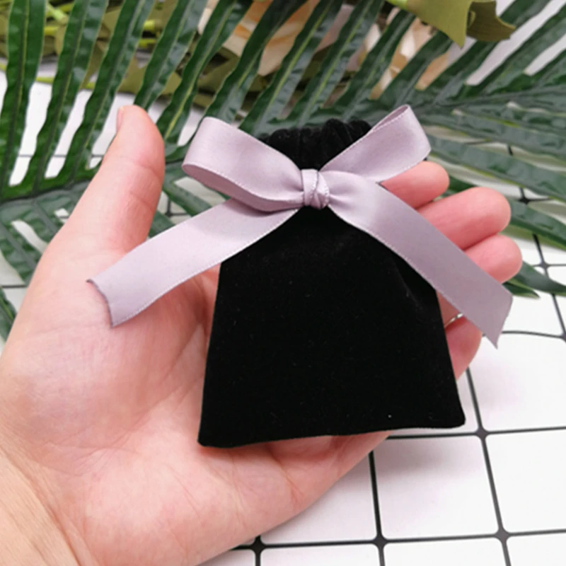 ZRBDD2 - 7x9cm 20 шт бархатный мешок для подарков, упаковка для ювелирных изделий, мешочек на шнурке для макияжа, губной помады, сумки для дня рождения, свадебной вечеринки, упаковка на заказ - Цвет: ZRBDD2 - 7x9cm