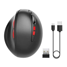 2,4G 7 клавиш Беспроводная игровая мышь перезаряжаемая Вертикальная беспроводная мышь Рабочая мышь для портативных ПК 800-2400 dpi