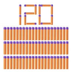 120Pcs Mega for Nerf 9.5cm Red Sniper Rifle Darts Bullets Mega Foam Refill Darts Big Hole Head Bullets for N-Strike Mega Series