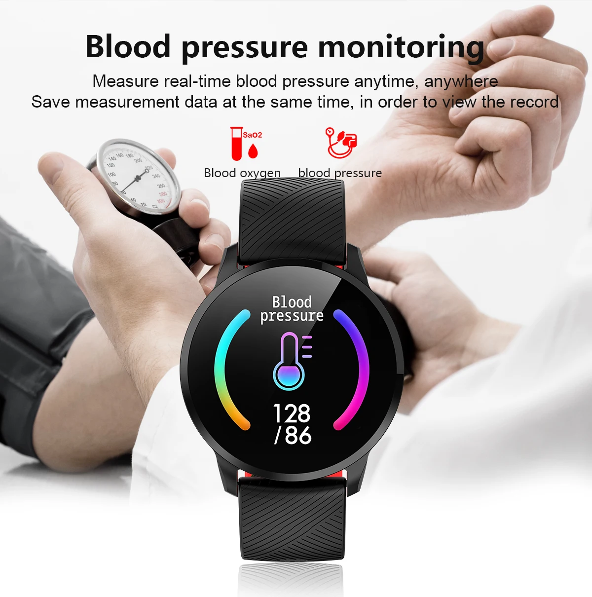 KARUNO Y16 Smart Horloge Vrouwen Digitale horlogs Vrouwelijke Periode Herinnering HeartRate Waterdichte horlogs Colories Stap
