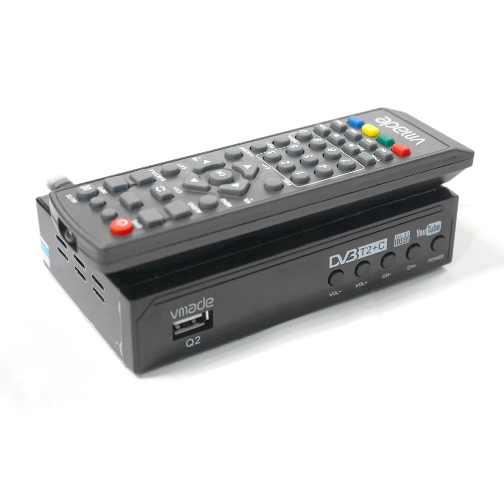 Vmade русский DVB C цифровой наземный ТВ приемник T2 тюнер MPEG 4 HD H.264 декодер тв